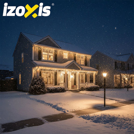 Outdoor Christmas Lights, 300 LED, Warm White, 15m, 8 Modes
