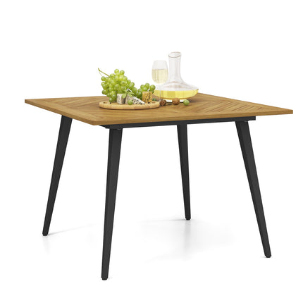 Outdoor Dining Table, Acacia Wood, 4-Person, 1.9 in Hole