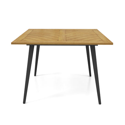 Outdoor Dining Table, Acacia Wood, 4-Person, 1.9 in Hole