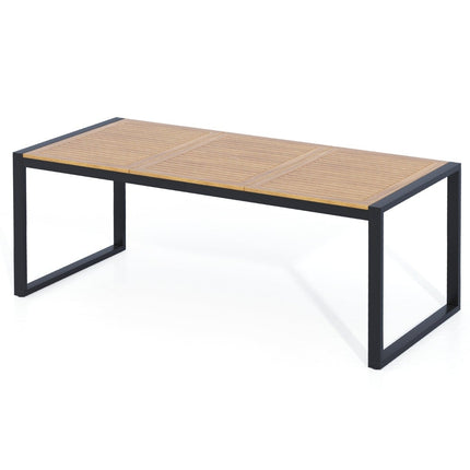 Outdoor Dining Table for 8, Acacia Wood, Umbrella Hole
