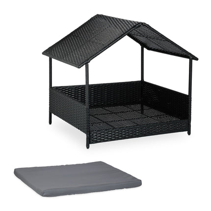 Outdoor Dog Bed with Canopy for Small & Medium Breeds