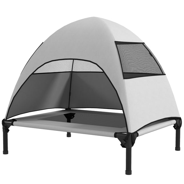 Outdoor dog seat with roof, washable net and cooling design