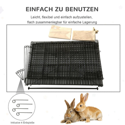 Small animal outdoor enclosure, metal, sun protection 220x103cm