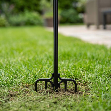 Outdoor Fairy Light Poles, 3m, Black, 6 Pack
