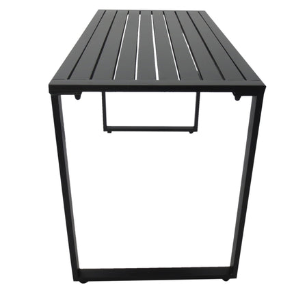 Metal outdoor seating set, 3-piece set, black finish