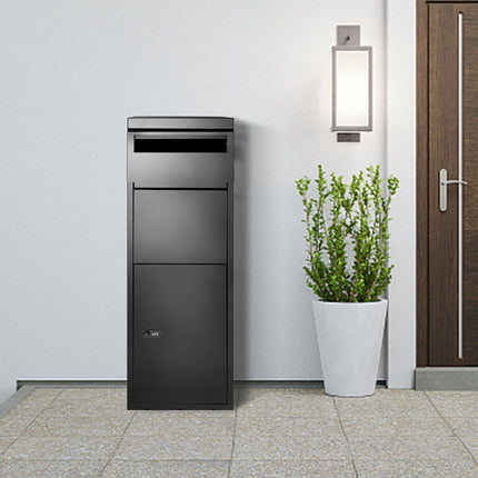 Outdoor Galvanized Steel Parcel Drop Box, IPX3, Coded Lock