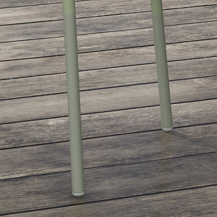 Outdoor Garden Chairs Set of 4, Green, Plastic/Metal, 120kg Capacity