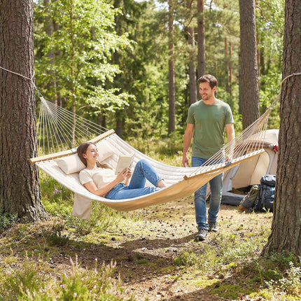 Outdoor Hammock 200x140cm, Double Layer with Pillow & Pocket