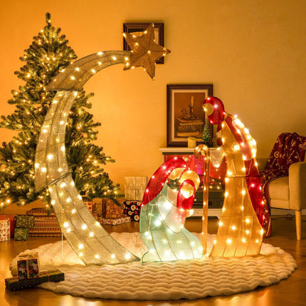 Outdoor Lighted Nativity Set, 151 cm, 140 Warm White LEDs