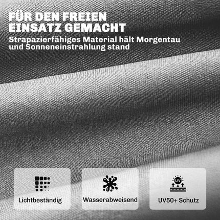 Outdoor Lounger Cushion, Removable, 198x65x13 cm, Light Grey