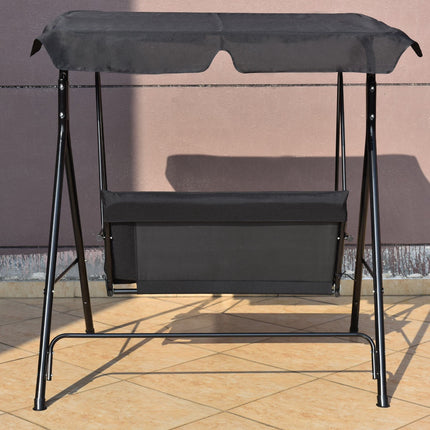 Outdoor Loveseat Swing Glider With Canopy, Cushions