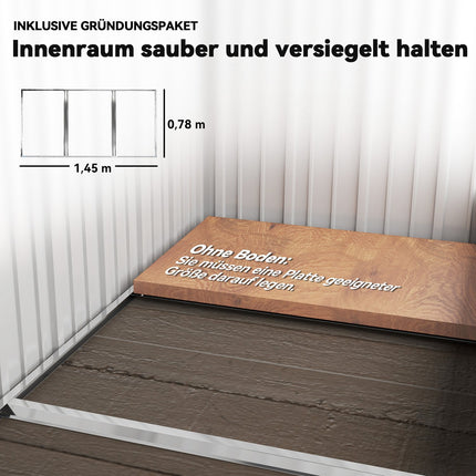 Outdoor Metal Garden Shed, Adjustable Shelves, Lockable Door