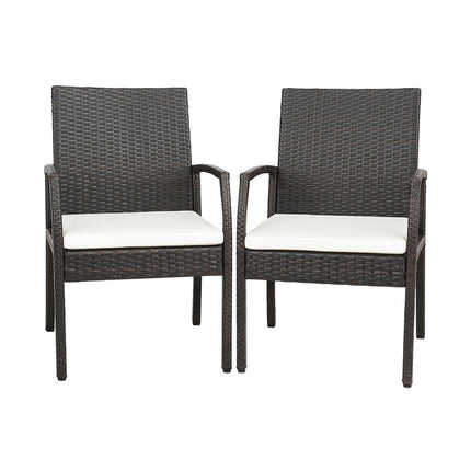 Outdoor PE rattan chairs with soft zipper cushions rattan chair for garden