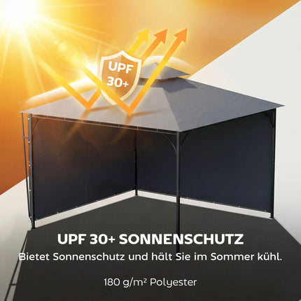 Outdoor Pavilion with Retractable Roof, UPF 30+ Protection