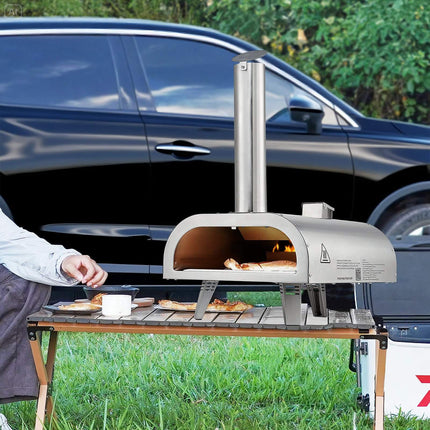 Outdoor Pellet Pizza Oven 12 Inch, Portable Thermometer