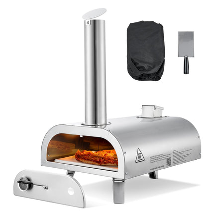 Outdoor Pellet Pizza Oven 12 Inch, Portable Thermometer