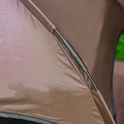 Elevated outdoor dog bed with canopy, Taffeta fabric, 76x61x73 cm