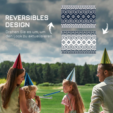 Reversible outdoor rug - Water repellent, 182x274Cm