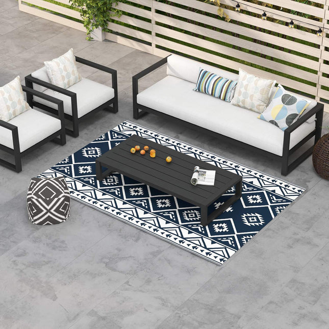 Reversible outdoor rug - Water repellent, 182x274Cm