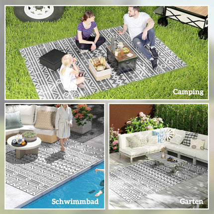 Outdoor Rug, Reversible Waterproof Polypropylene, 182x274 cm