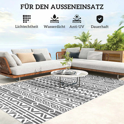 Outdoor Rug, Reversible Waterproof Polypropylene, 182x274 cm