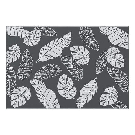 Weather-resistant outdoor rug, double-sided, grey/white 182x274 cm