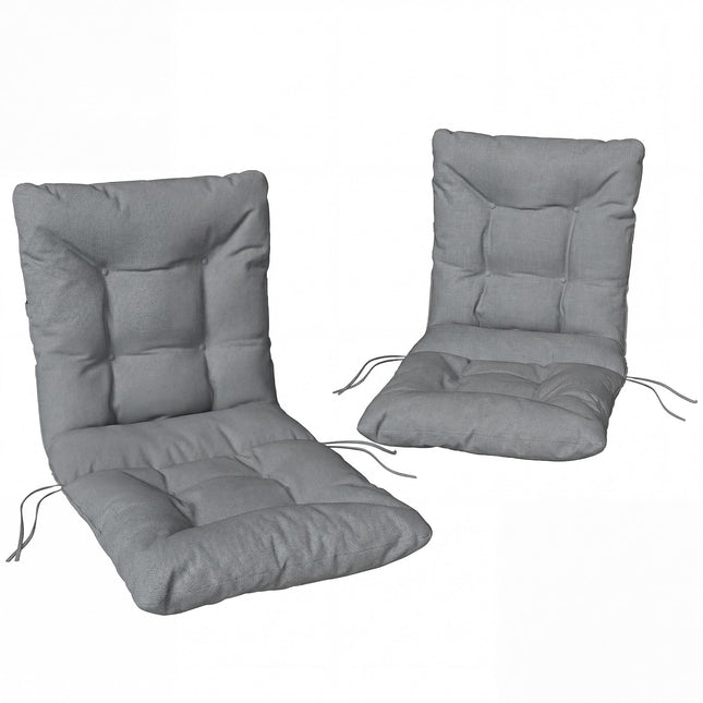 Outdoor Seat Cushions Set, 8cm Thick, Water-Resistant, 2-Pack