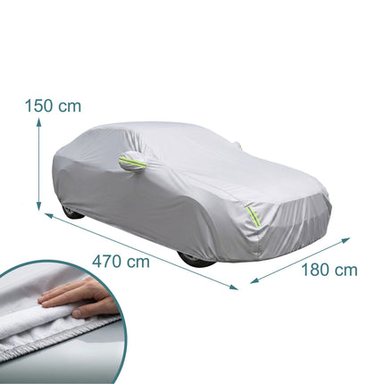 Outdoor Sedan Car Cover, Silver, 435–470 cm