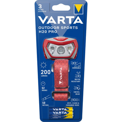 Outdoor Sports H20 Pro Headlamp 200 lm Red