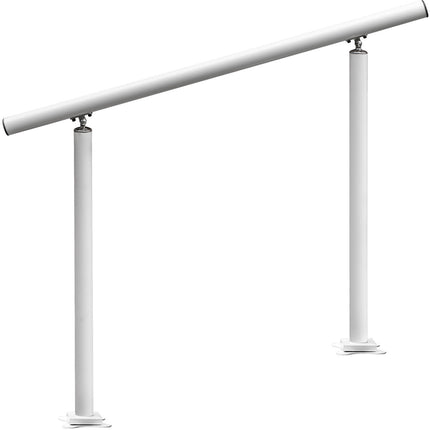 Outdoor Stair Handrail, 3 ft, Adjustable Angle, White