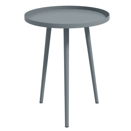 Outdoor Steel Side Table, Round, Grey, Ø40 x 50H cm