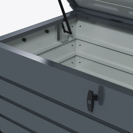 Outdoor Storage Box, Waterproof, 311L, Dark Grey, Steel