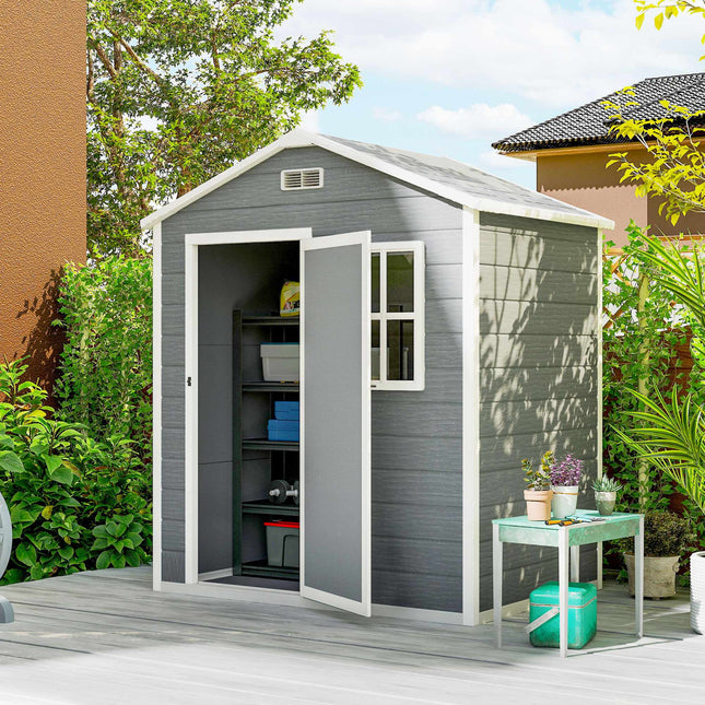 Outdoor Storage Shed, 1.9m², Lockable Door, Slope Roof