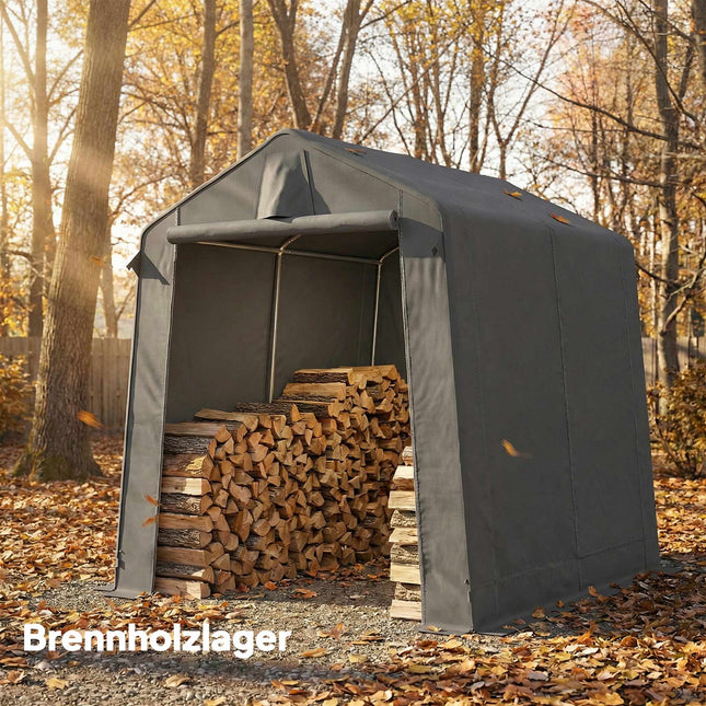 Outdoor Storage Tent 2.3 x 1.9 m, Waterproof, Dark Grey