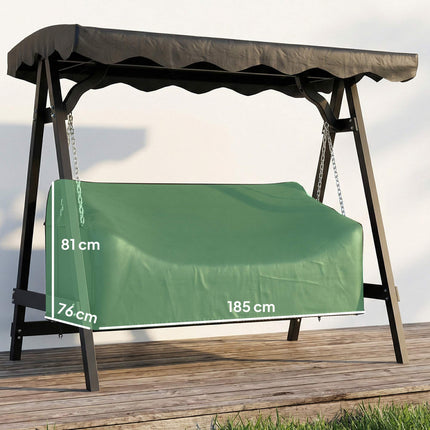 Outdoor Swing Cover, Waterproof Oxford Fabric, Black