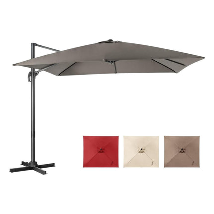 Outdoor Umbrella, 300x300 cm, Grey, 360 Rotation