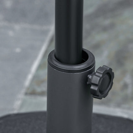 Outdoor Umbrella Base, HDPE, Fits 38/48mm Poles, Black