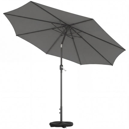 Outdoor Umbrella with UV Protection, Tilt Function, Dark Grey
