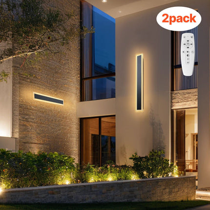 Outdoor Wall Sconce Lights, 2-Pack, 600mm, Dimmable IP65