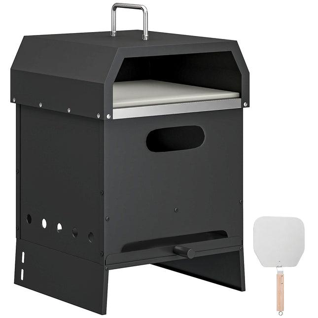 Outdoor Wood-Fired Pizza Oven, 3-in-1 with Stone & Peel