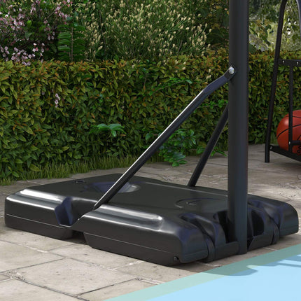 Adjustable outdoor basketball hoop with wheels - 182-213 cm