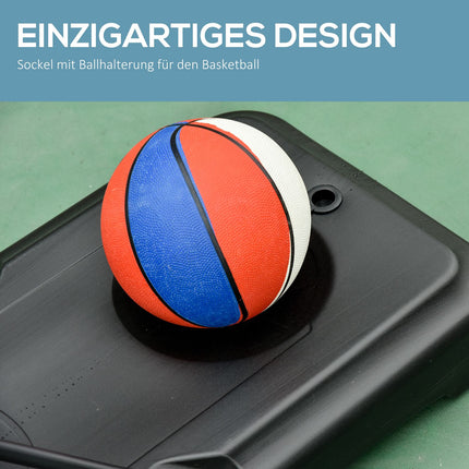Height adjustable basketball hoop with wheels for teenagers