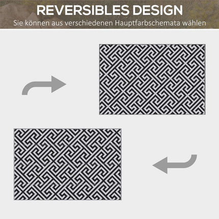 Outdoor plastic mat - water-repellent, double-sided, 152x243 cm