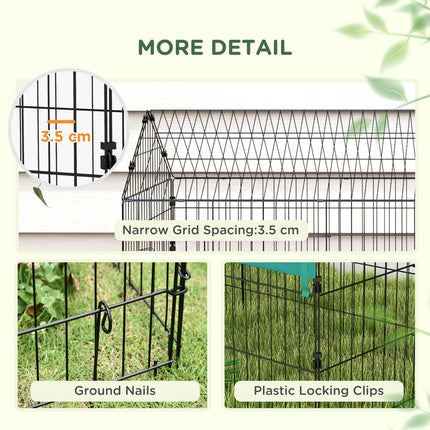 Outdoor house for small animals, steel with lid, green