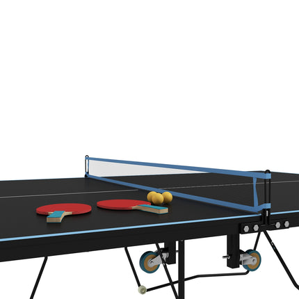 Folding outdoor table tennis table, wheels and net included