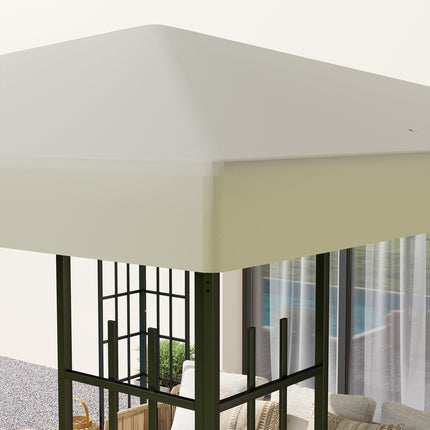 Waterproof Gazebo Roof replacement, 3x3m, Creme White