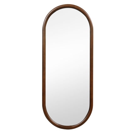 Oval Wall Mirror, 110x45 cm, Solid Wood Frame