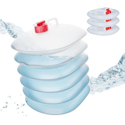 Oval collapsible capsules in a set of 4