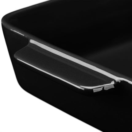 Oven form ceramic set of 3 black