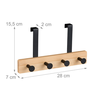 Over Door Coat Rack with 4 Hooks